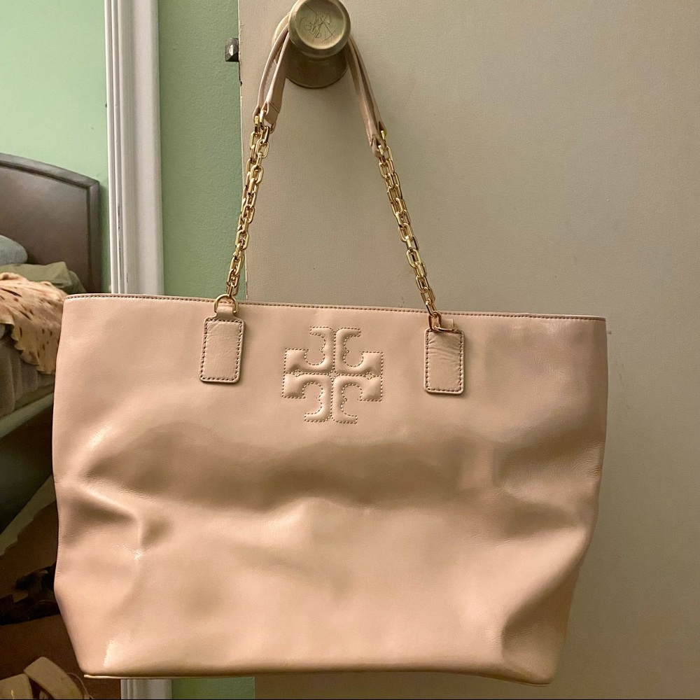 Tory Burch Glossy Pink Tote Bag